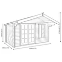 Shire Cannock 12x10 Apex Tongue & groove Wooden Cabin - Assembly service included