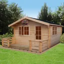 Shire Kinver 12x12 Apex Tongue & groove Wooden Cabin - Assembly service included