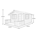 Shire Kinver 12x14 Apex Tongue & groove Wooden Cabin - Assembly service included