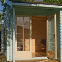Shire Twyford 14x17 Toughened glass Apex Tongue & groove Wooden Cabin