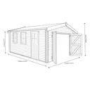 Shire 17x14 Bradenham Wooden Garage - Assembly service included