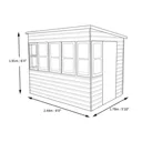 Shire Sun 8x6 Pent Shiplap Wooden Summer house - Assembly service included