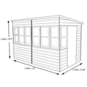 Shire Sun 10x6 Pent Shiplap Wooden Summer house - Assembly service included