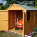 Shire Warwick 8x6 Apex Dip treated Shiplap Wooden Shed with floor
