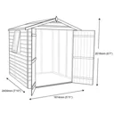 Shire Warwick 8x6 Apex Dip treated Shiplap Wooden Shed with floor - Assembly service included