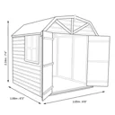Shire Dutch 7x7 Dutch apex Dip treated Shiplap Wooden Shed with floor - Assembly service included