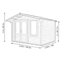 Shire Berryfield 11x8 Apex Tongue & groove Wooden Cabin - Assembly service included