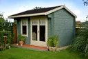 Shire Marlborough 10x12 Toughened glass Apex Tongue & groove Wooden Cabin