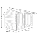 Shire Marlborough 12x14 Toughened glass Apex Tongue & groove Wooden Cabin