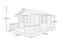 Shire Kinver 12x14 Apex Tongue & groove Wooden Cabin - Assembly service included