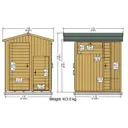 Shire Multi Store 6x6 Apex Dip treated Tongue & groove Wooden Shed with floor
