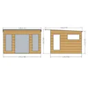 Shire Miami gym 12x10 Pent Shiplap Wooden Summer house - Assembly service included