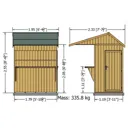 Shire Timber Bar Shiplap Wooden 6x4 Apex Garden storage - Assembly service included