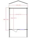 Shire Hopton 10x12 Toughened glass Apex Tongue & groove Wooden Cabin - Assembly service included