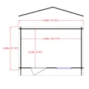 Shire Bucknells 12x8 Toughened glass Apex Tongue & groove Wooden Cabin - Assembly service included