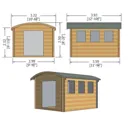 Shire Kilburn 10x12 Curved Tongue & groove Wooden Cabin - Assembly service included