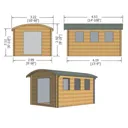 Shire Kilburn 10x14 Curved Tongue & groove Wooden Cabin - Assembly service included
