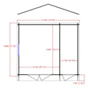 Shire Bourne 14x12 Toughened glass Apex Tongue & groove Wooden Cabin