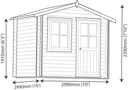 Shire Hartley 10x10 Apex Tongue & groove Wooden Cabin