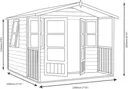 Shire Milton 8x9 Apex Shiplap Wooden Summer house