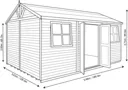 Shire Mammoth 18x12 Apex Wooden Workshop - Assembly service included