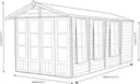 Shire Kensington 13x7 Apex Shiplap Wooden Shed - Assembly service included