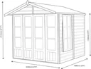 Shire Kensington 7x7 Apex Shiplap Wooden Summer house - Assembly service included