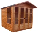 Shire Kensington 7x7 Apex Shiplap Wooden Summer house (Base included)