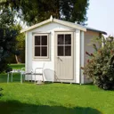 Shire Hartley 8x8 Apex Tongue & groove Wooden Cabin (Base included)