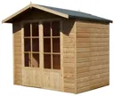 Shire Lumley 7x5 Toughened glass Apex Shiplap Wooden Summer house (Base included) - Assembly service included