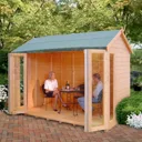 Shire Blenheim 10x8 Apex Shiplap Wooden Summer house with Bi-fold door - Assembly service included