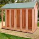 Shire Blenheim 10x8 Apex Shiplap Wooden Summer house with Bi-fold door - Assembly service included