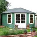 Shire Leygrove 14x10 Toughened glass Apex Tongue & groove Wooden Cabin