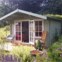Shire Cannock 12x10 Toughened glass Apex Tongue & groove Wooden Cabin