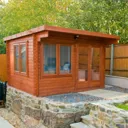 Shire Danbury 14x12 Pent Tongue & groove Wooden Cabin - Assembly service included