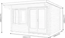 Shire Danbury 12x8 Pent Tongue & groove Wooden Cabin - Assembly service included