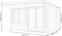 Shire Danbury 12x10 Pent Tongue & groove Wooden Cabin - Assembly service included