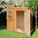 Shire Caldey 6x4 Pent Dip treated Shiplap Wooden Shed with floor - Assembly service included