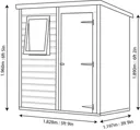 Shire Caldey 6x4 Pent Dip treated Shiplap Wooden Shed with floor (Base included) - Assembly service included