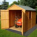 Shire Warwick 8x6 Apex Dip treated Shiplap Wooden Shed with floor (Base included)