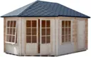 Shire Rowney 14x10 Toughened glass Apex Tongue & groove Wooden Cabin