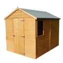 Shire Durham 8x6 Apex Dip treated Shiplap Honey brown Wooden Shed with floor - Assembly service included