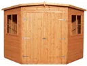 Shire Murrow 8x8 Pent Dip treated Shiplap Honey brown Wooden Shed with floor