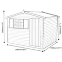 Shire Security Cabin 10x6 Apex Shiplap Wooden Shed - Assembly service included