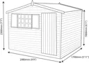 Shire Security Cabin 10x6 Apex Shiplap Wooden Shed