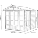 Shire Kensington 7x7 Toughened glass Apex Shiplap Wooden Summer house (Base included)