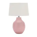 Ananke Embossed ceramic Pink Table light