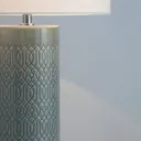 Inlight Dactyl Embossed Grey Cylinder Table light
