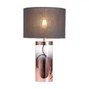 Inlight Erinome Ombre Amber & dark grey Copper effect Cylinder Table light