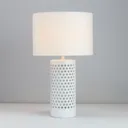 Inlight Helike Ceramic White Cylinder Table light